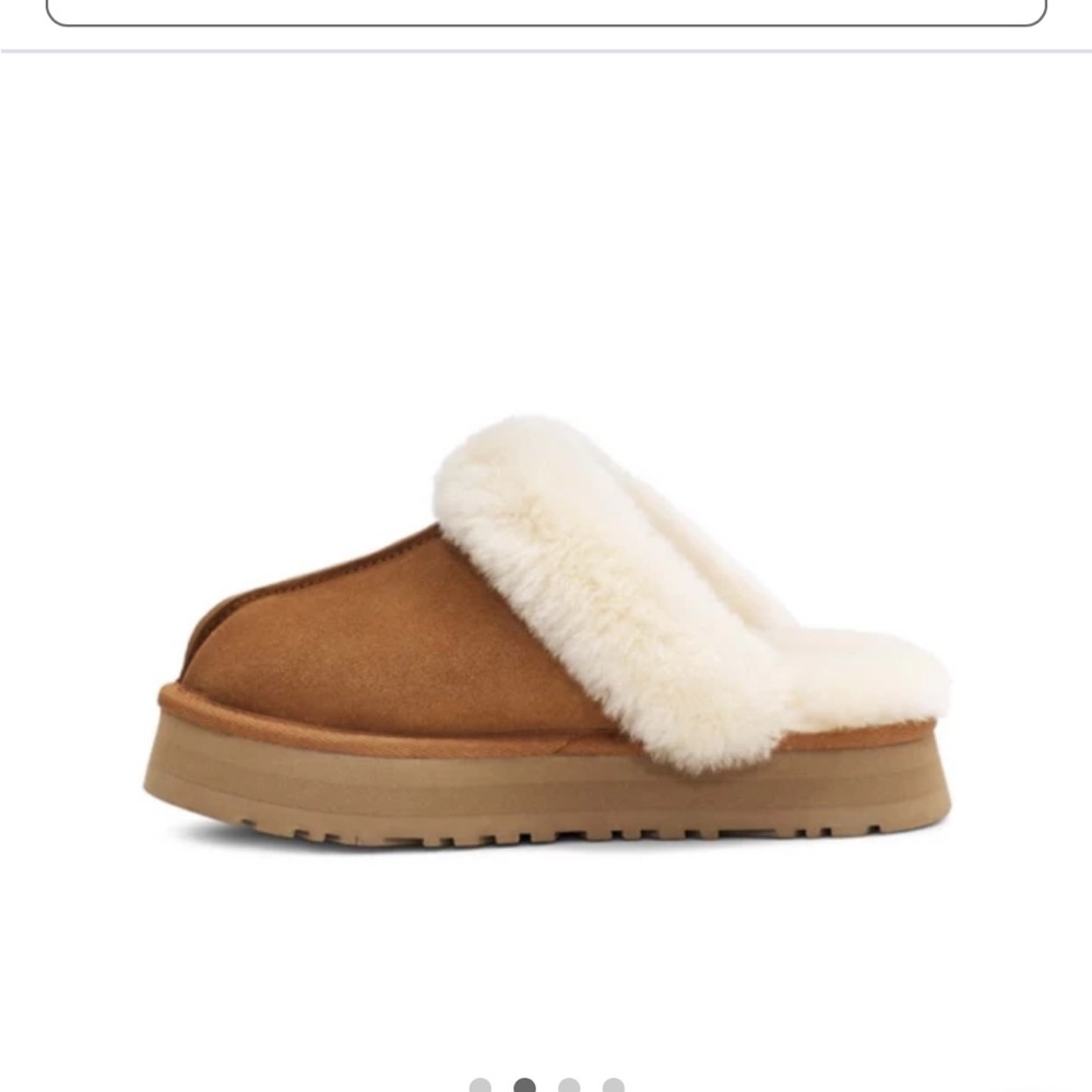 NIB UGG Brown Shearling ‘Disquette’ Slides - Picture 4 of 10